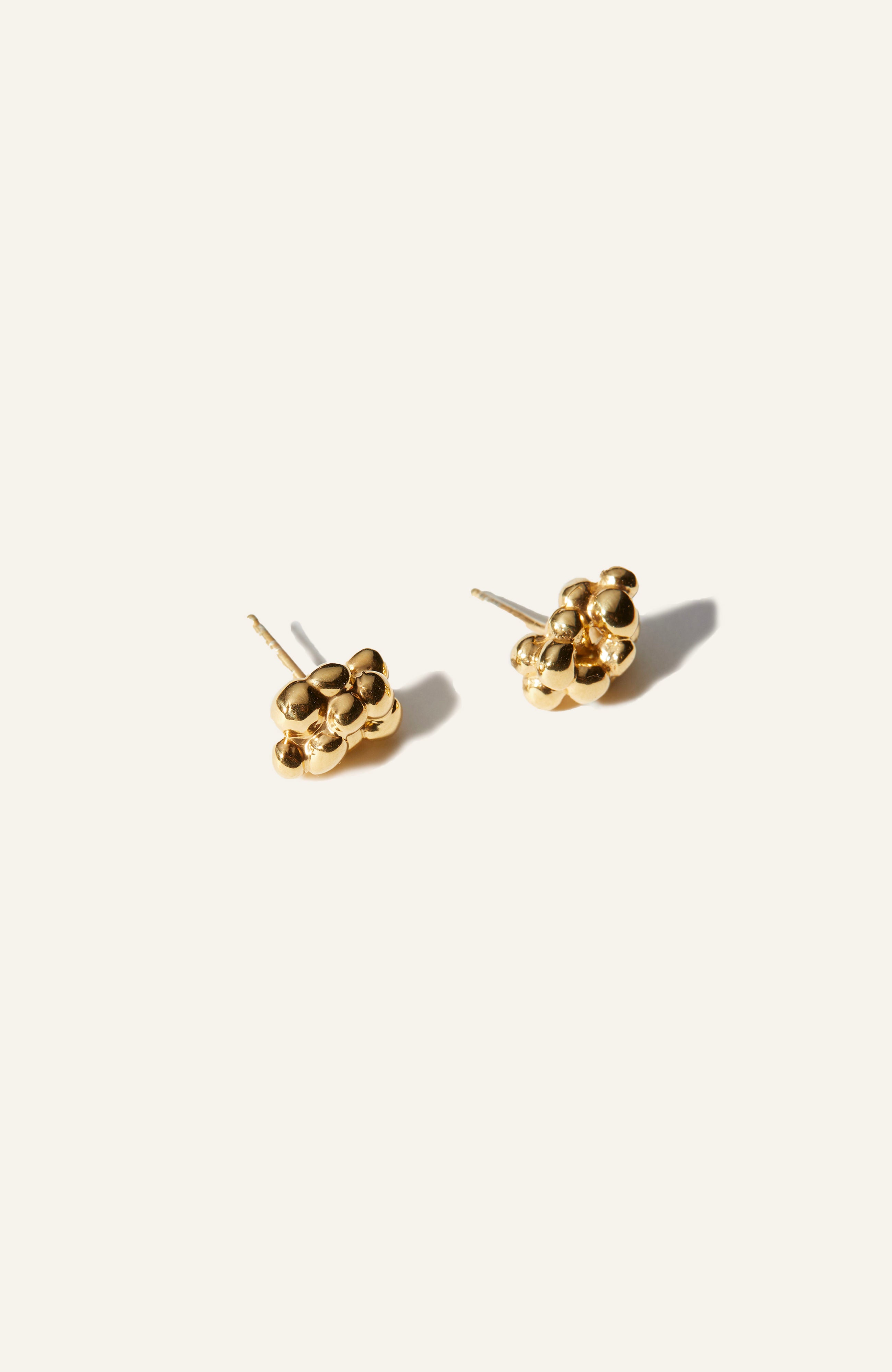 Cluster Stud Earrings / 14k Gold Plate