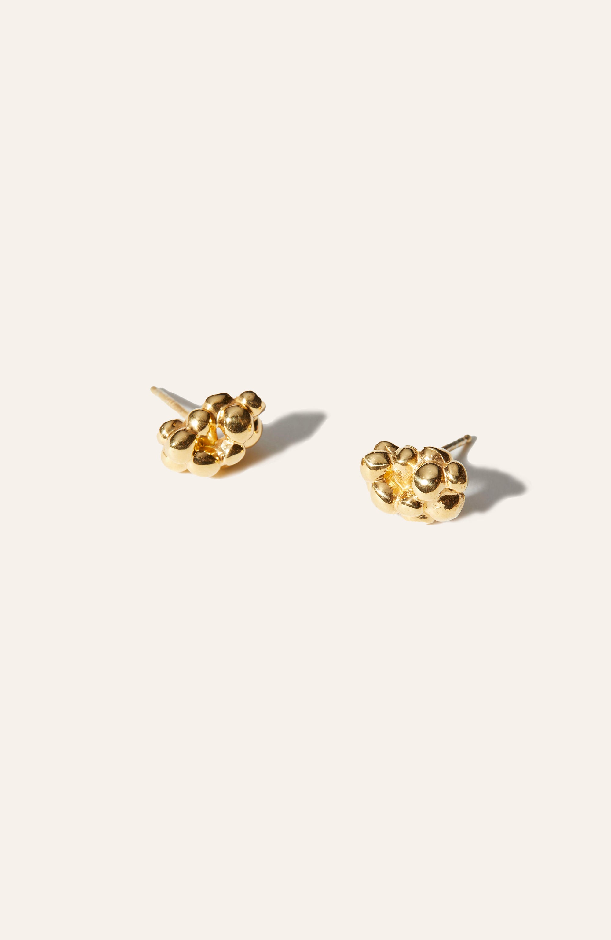 Cluster Stud Earrings / 14k Gold Plate
