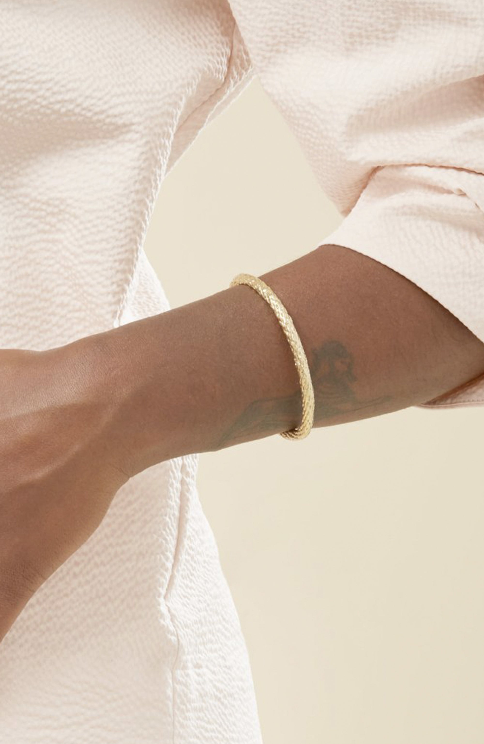 Splice Cuff Bracelet / 14k Gold Plate