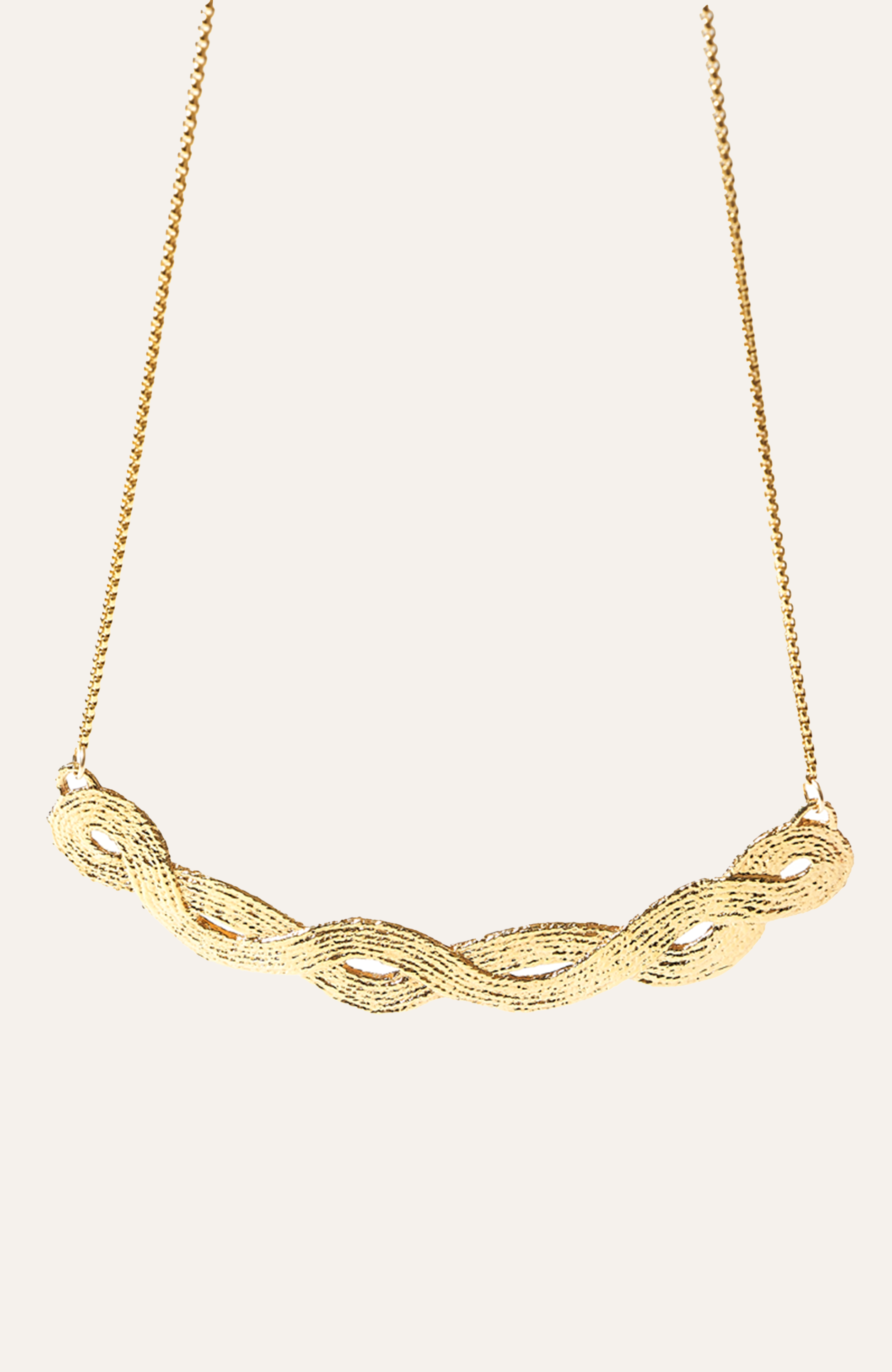 Braid Pendant- 14K Gold Plate