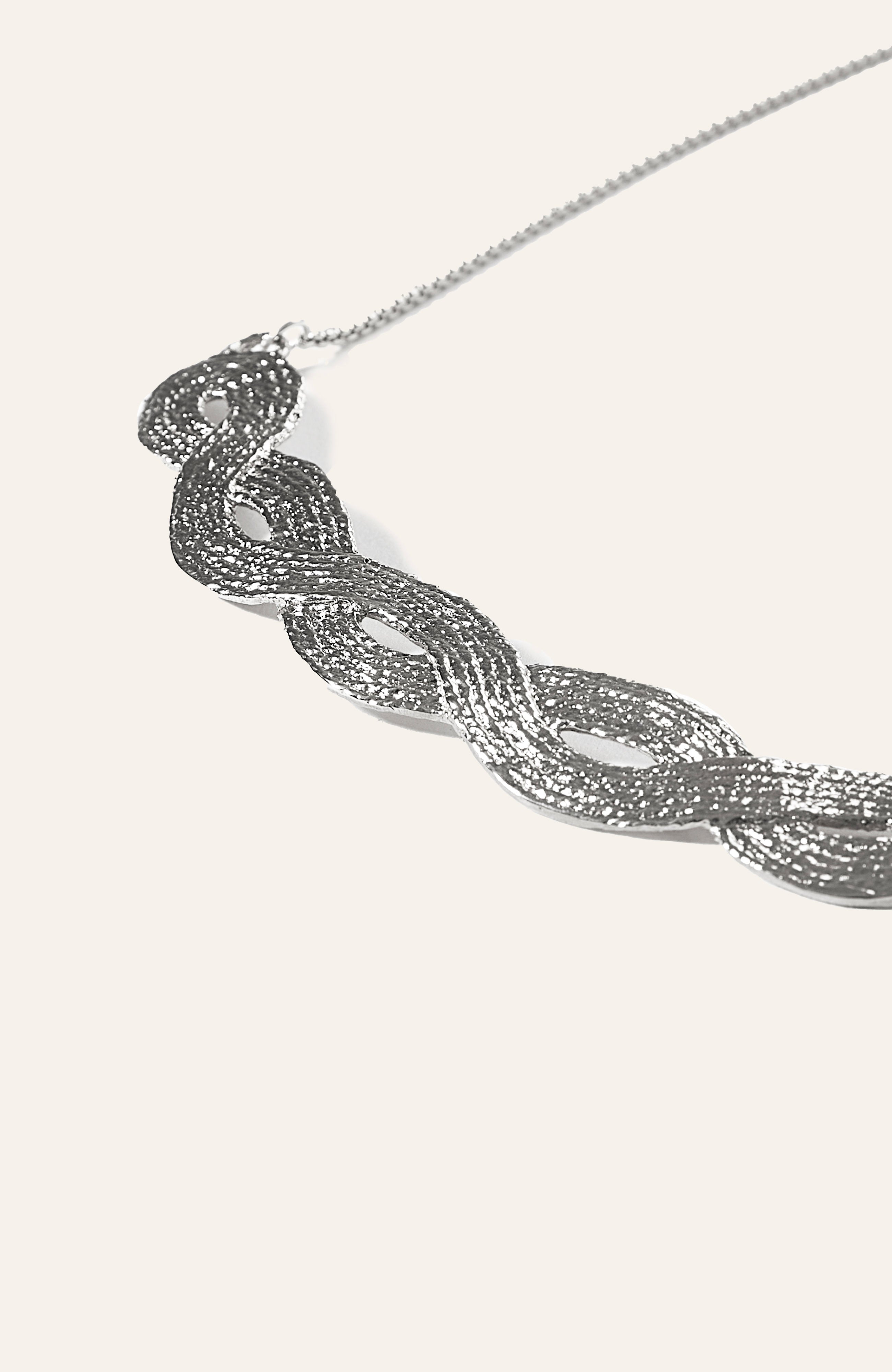 Braid Pendant - Sterling Silver