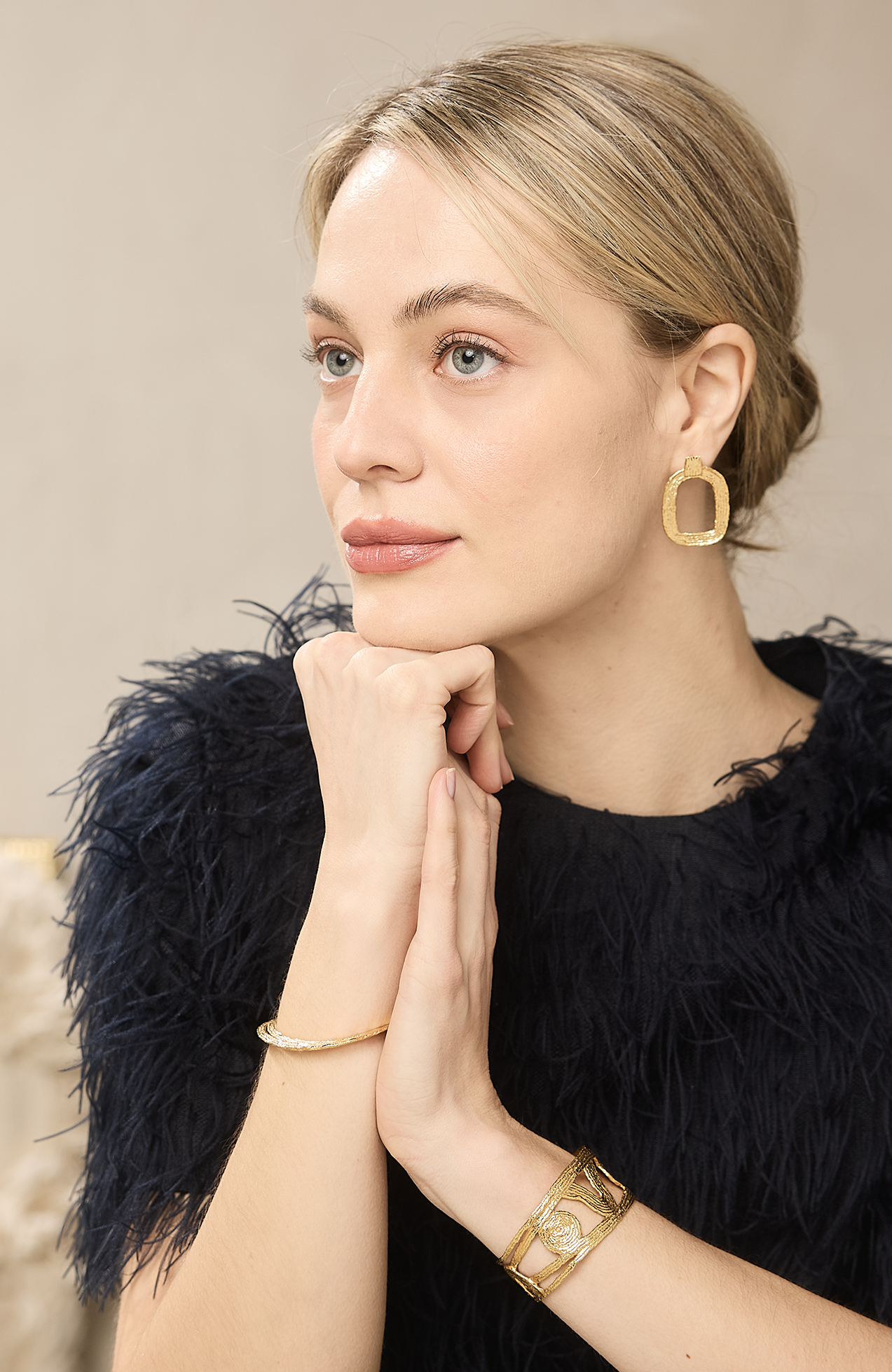 Eva Hoop Earrings - 14K Gold Plate