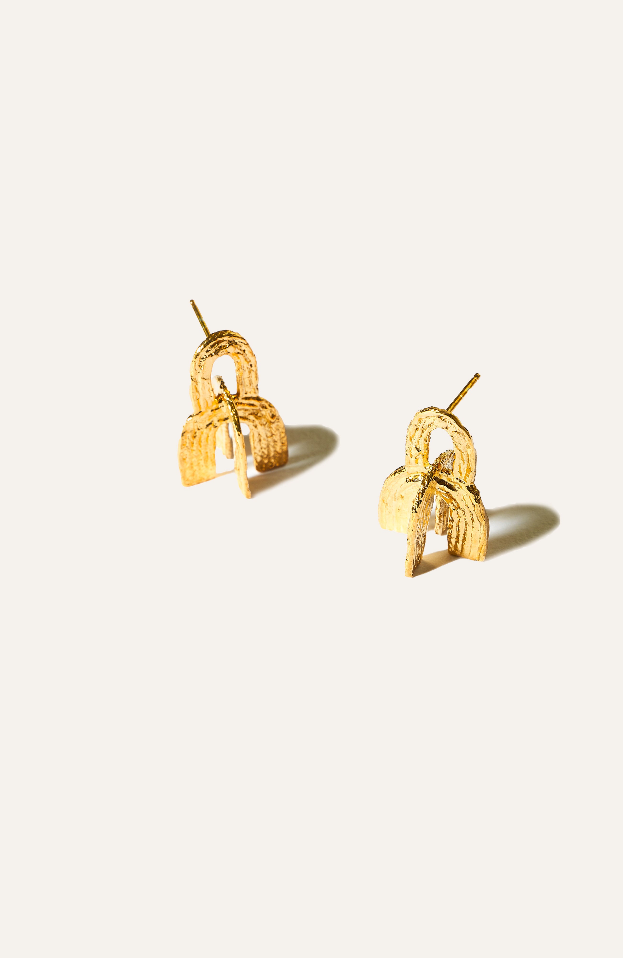 Crown Earrings / 14k Gold Plate