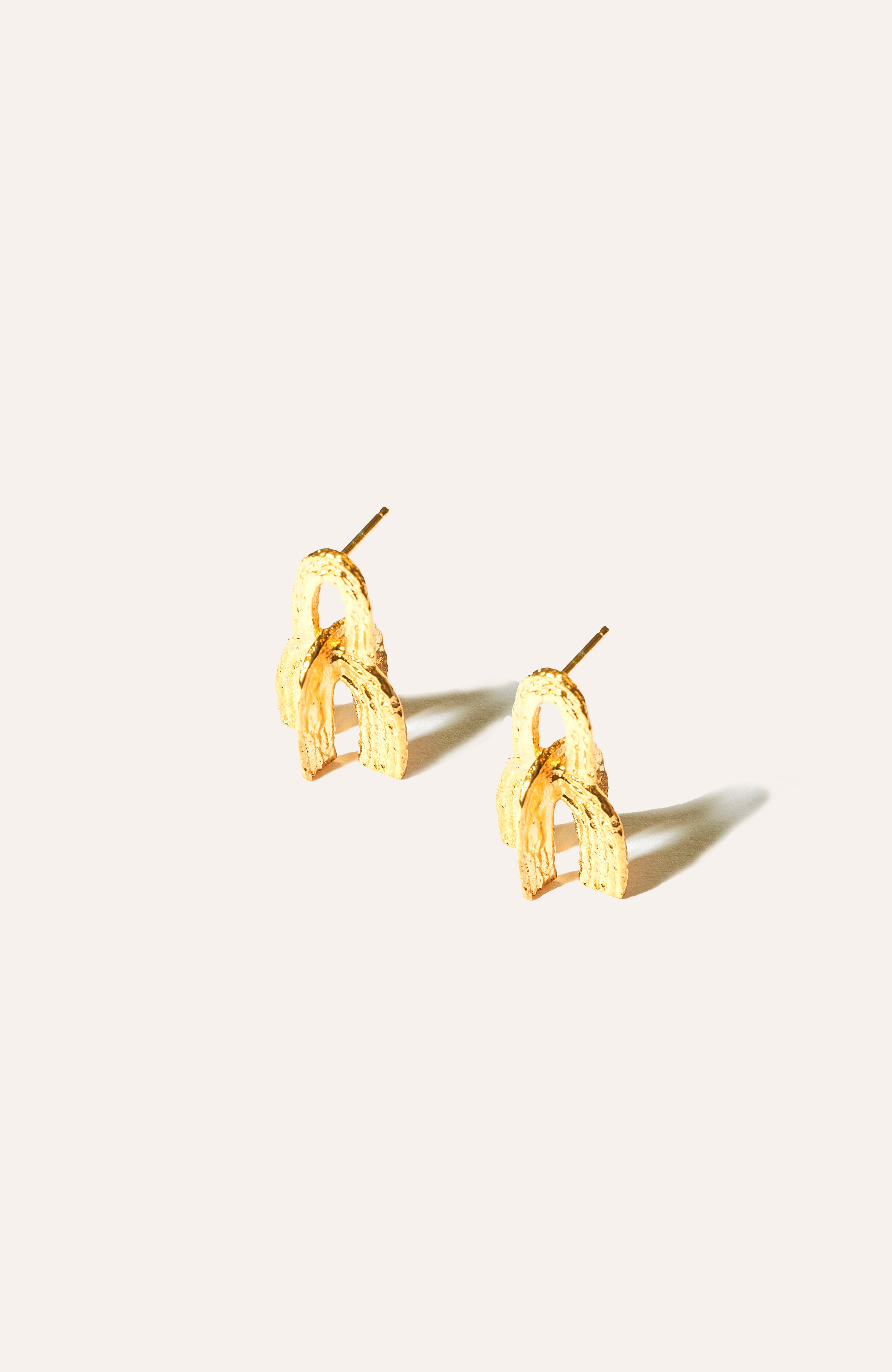 Crown Earrings / 14k Gold Plate