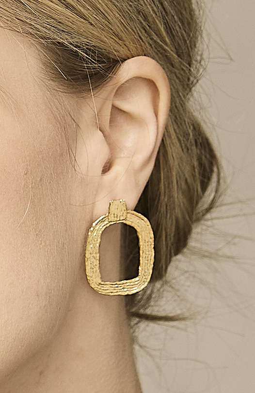 Eva Hoop Earrings - 14K Gold Plate