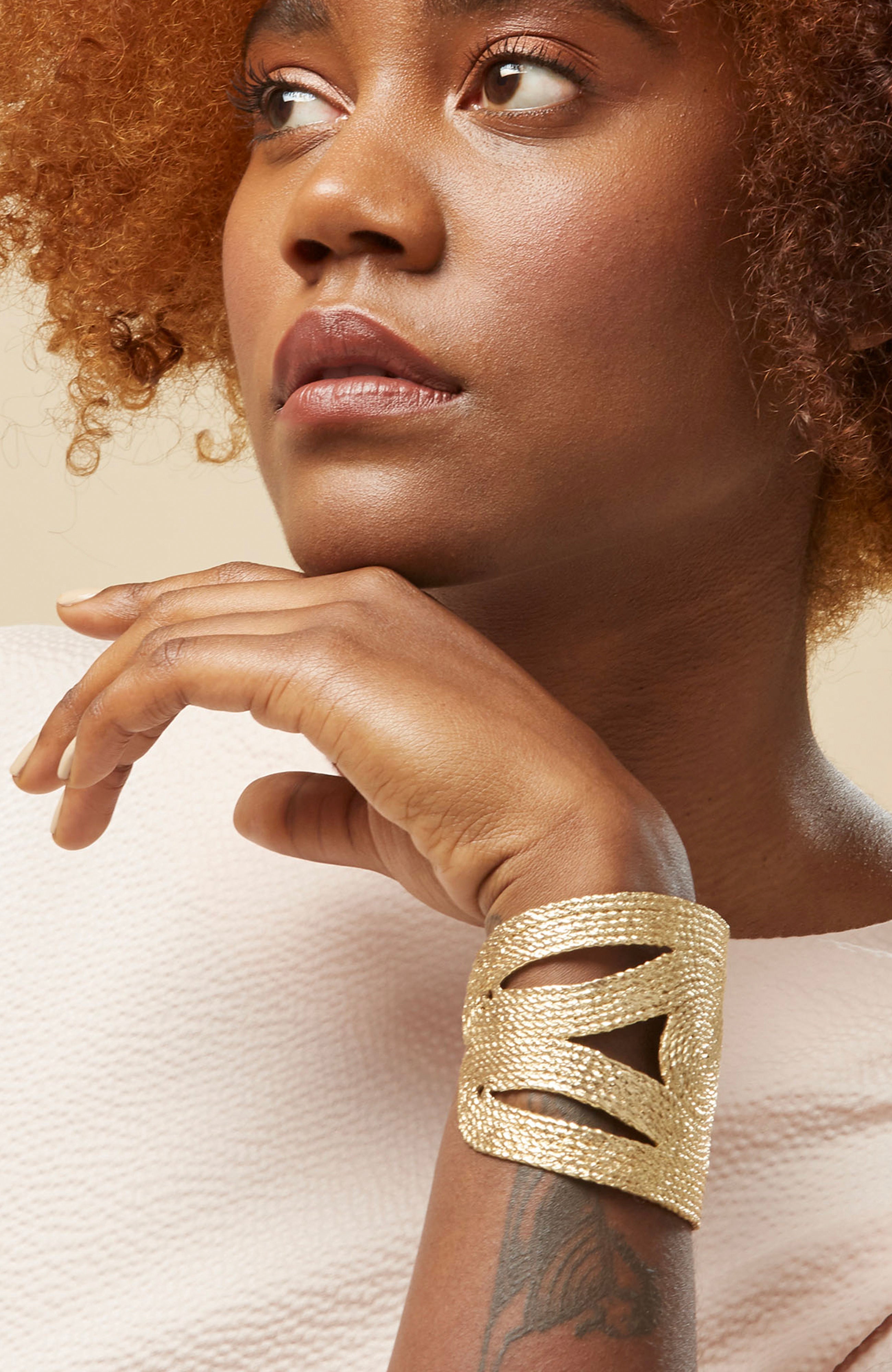 Illuminate Cuff Bracelet / limited edition / 14k Gold Plate