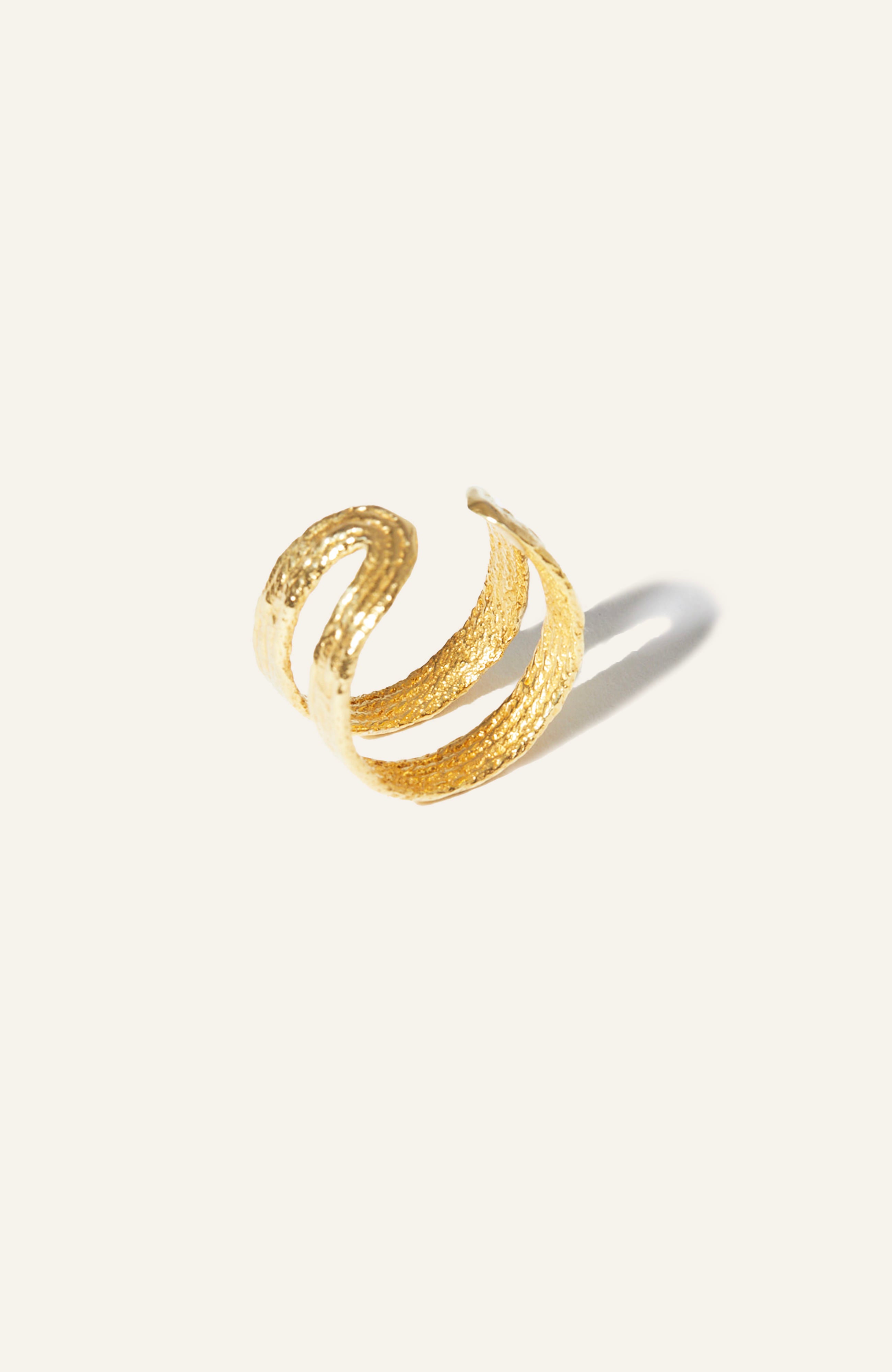 Parallel Ring / 14k Gold Plate