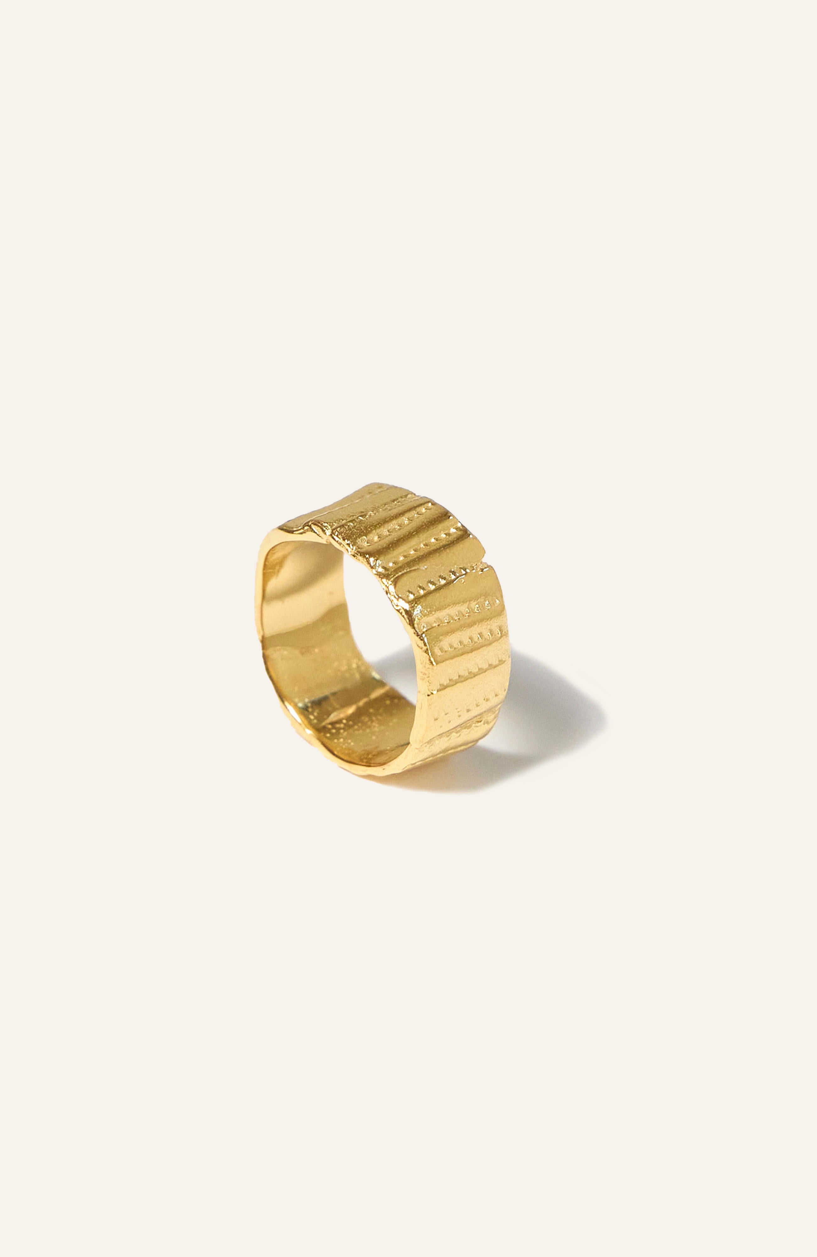 Selvedge Ring / 14k Gold Plate