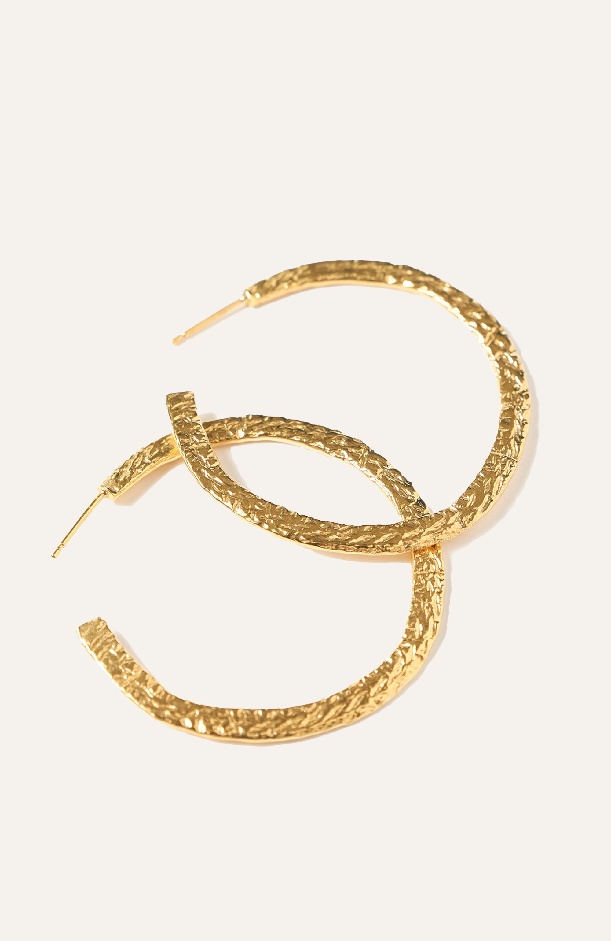 Terrain Hoop Earrings / 14k Gold Plate