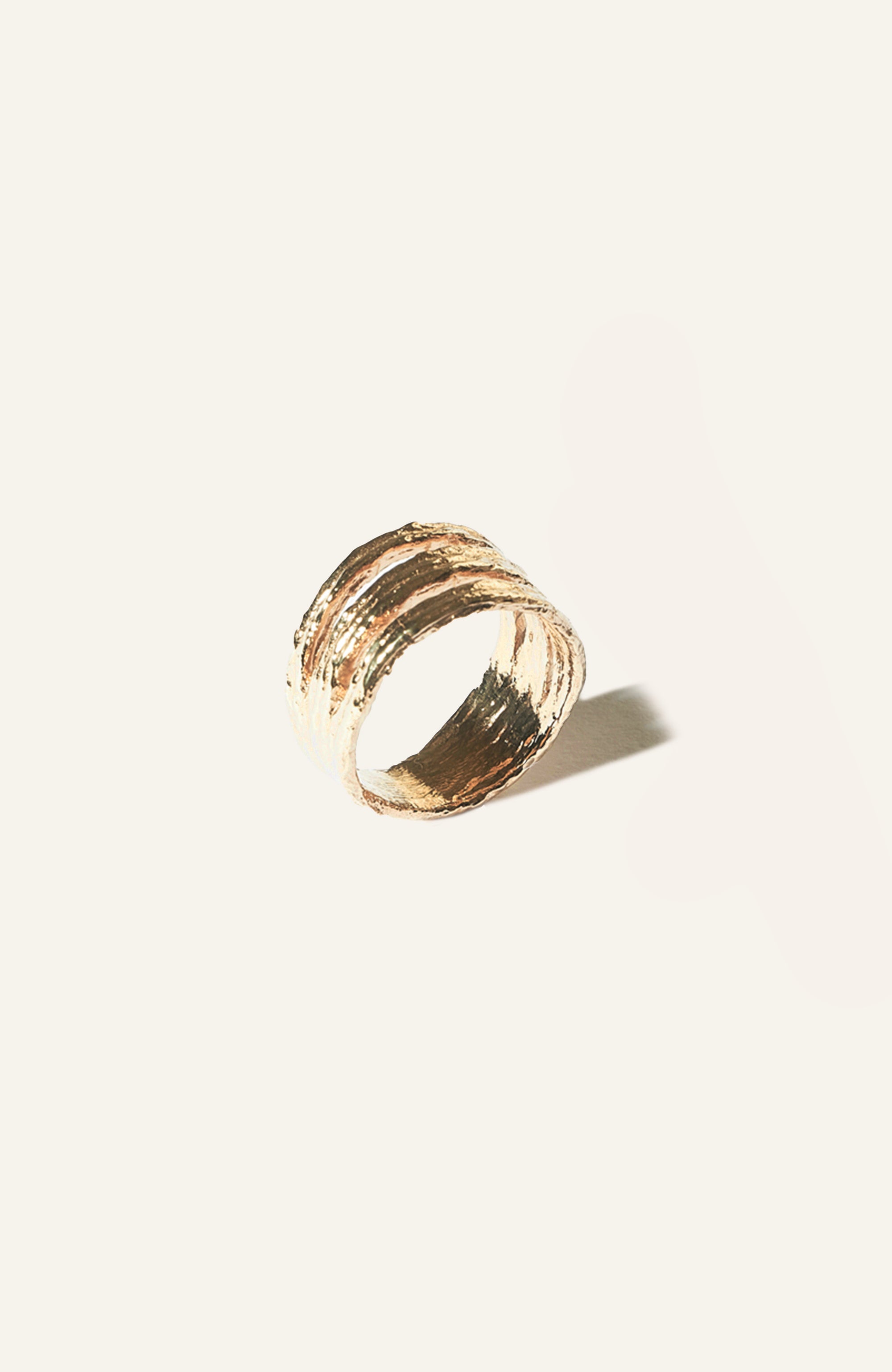 Trio Ring / 14k Gold Plate