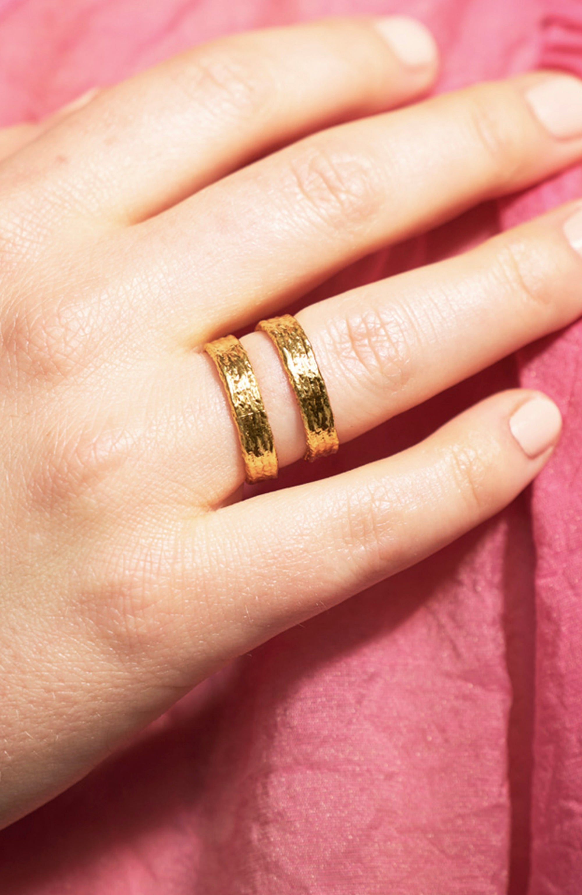 Parallel Ring / 14k Gold Plate