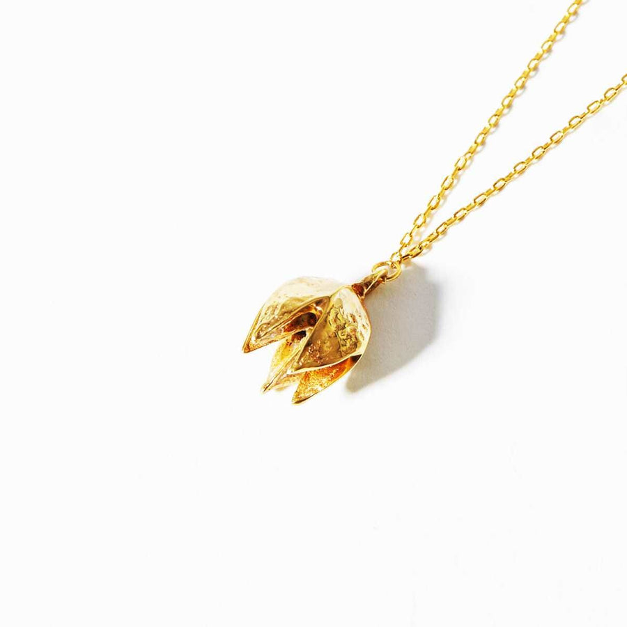 COG Necklaces 14K Plated Gold Bud Necklace