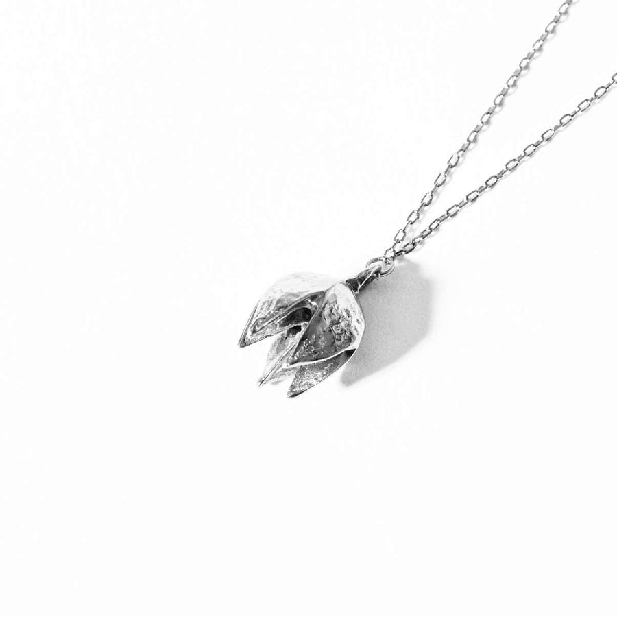 Bud Necklace is also available in sterling silver.