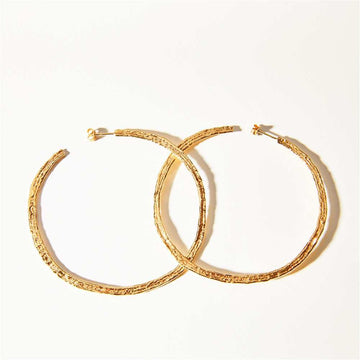 COG Earrings 14k gold plate Hepworth Hoops