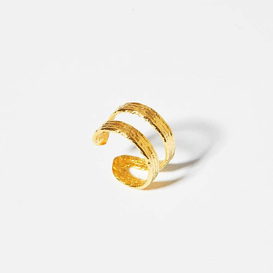 Parallel Ring - 14K Plated Gold