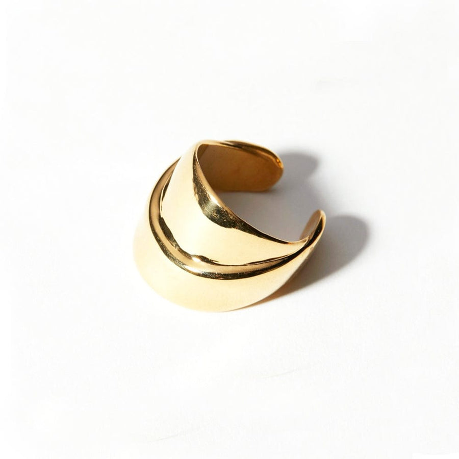 COG Ring Reclaimed brass / 6 Strata Ring