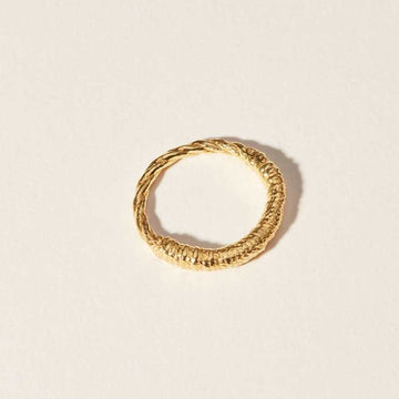 COG Ring 6 / 14K gold plate Salt Ring