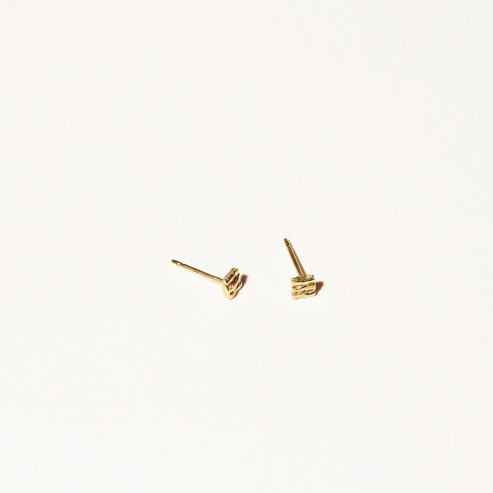 COG Apparel & Accessories Gold plated Brass Square Stud Earrings