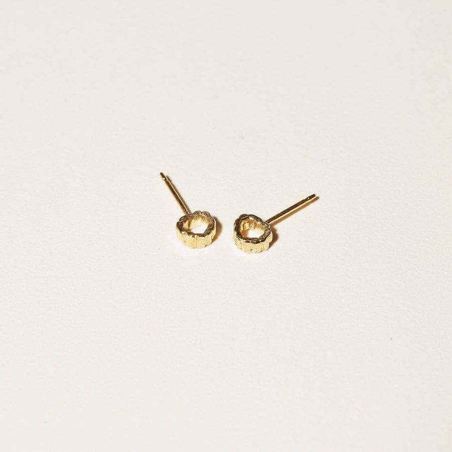 COG Earrings 14K Gold plate Stern Studs