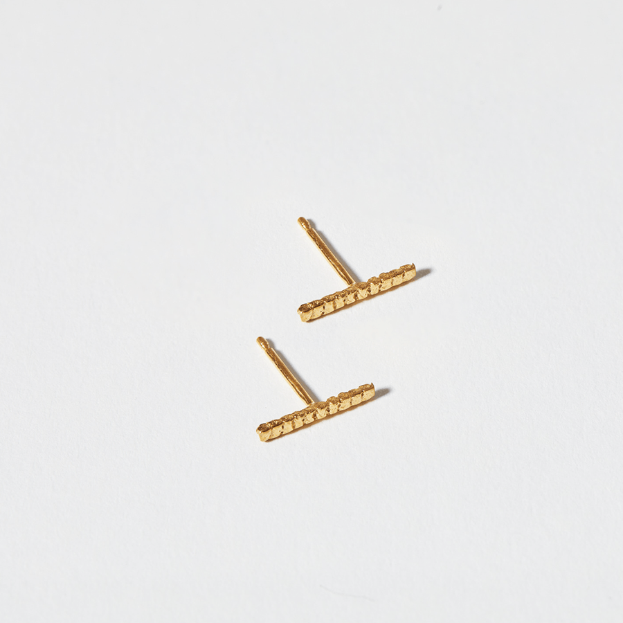 COG Earrings Brass / Gold plated I Stud Earrings