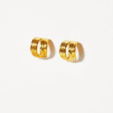 COG Earrings 14K Gold Plate Leslie Cuff Earrings