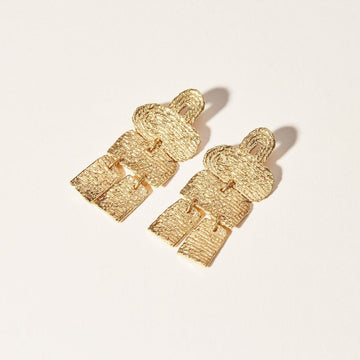 COG Earrings 14k gold-plate Semaphore Earrings