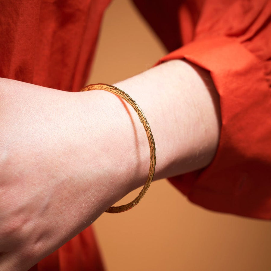 COG Bracelet 14K gold plate Threads Bracelet