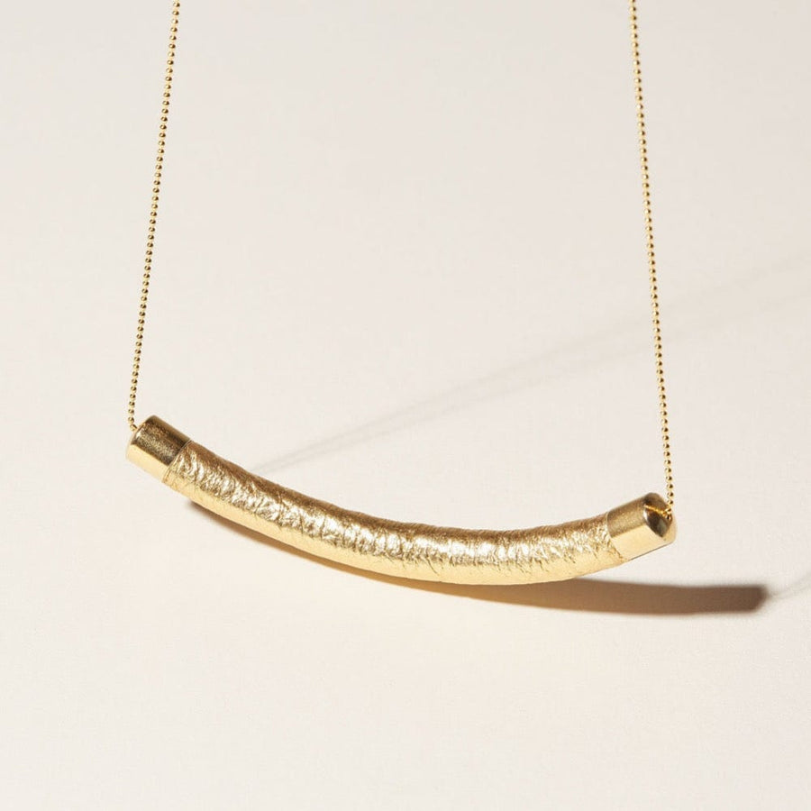 COG Necklaces metallic gold Crescent Necklace