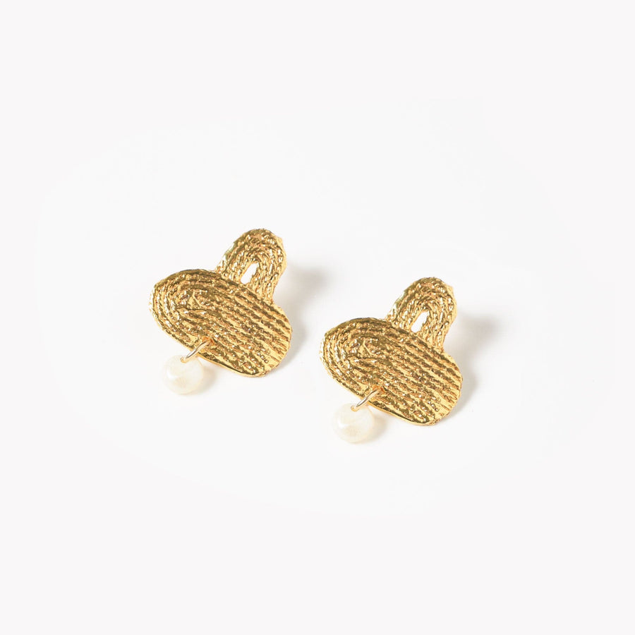 COG Earrings 14k gold-plate Plateau Drop Earrings